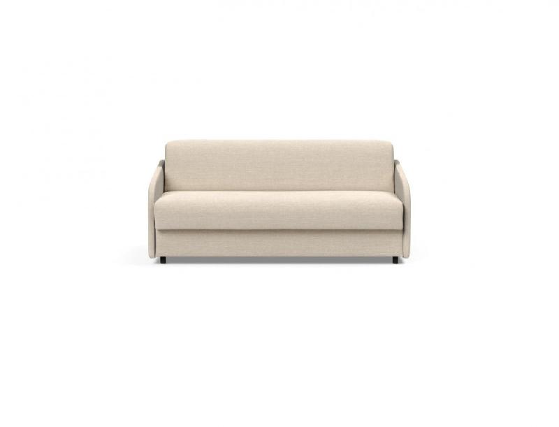 INNOVATION LIVING - Canapé-lit design EIVOR Dual Convertible 195x140 cm - Tissu Phobos Latte_1