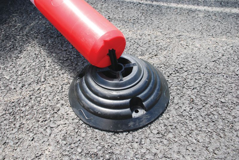 Psr80 - barrière à chaîne poteau polyéthylène - signals - h 800 x ø 100 mm_1