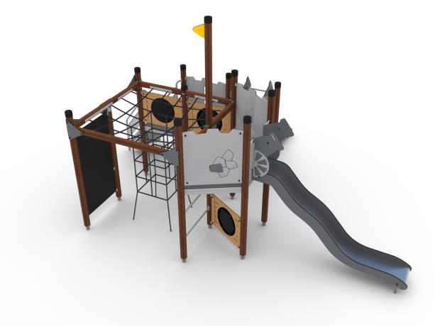 Structure multi-jeux en bois 3 à 12 ans - UniPlay Nahoj - 8071581 - Hags_1