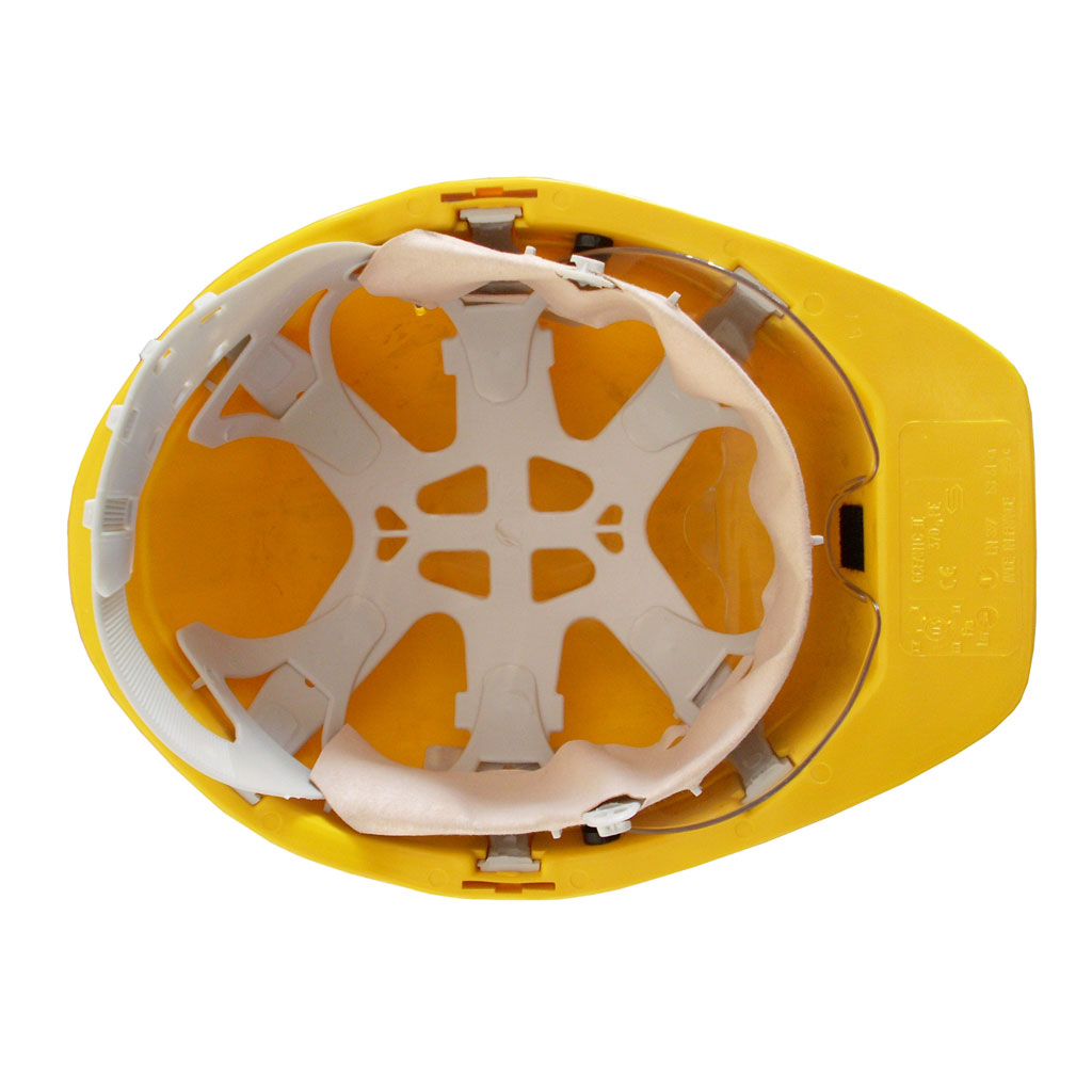 Casque de chantier avec lunettes intégrées VISIOCEANIC PTC03 - Réf. MO65123 - Coverguard - Coiffe en polyéthylène HD et réglage manuel_1