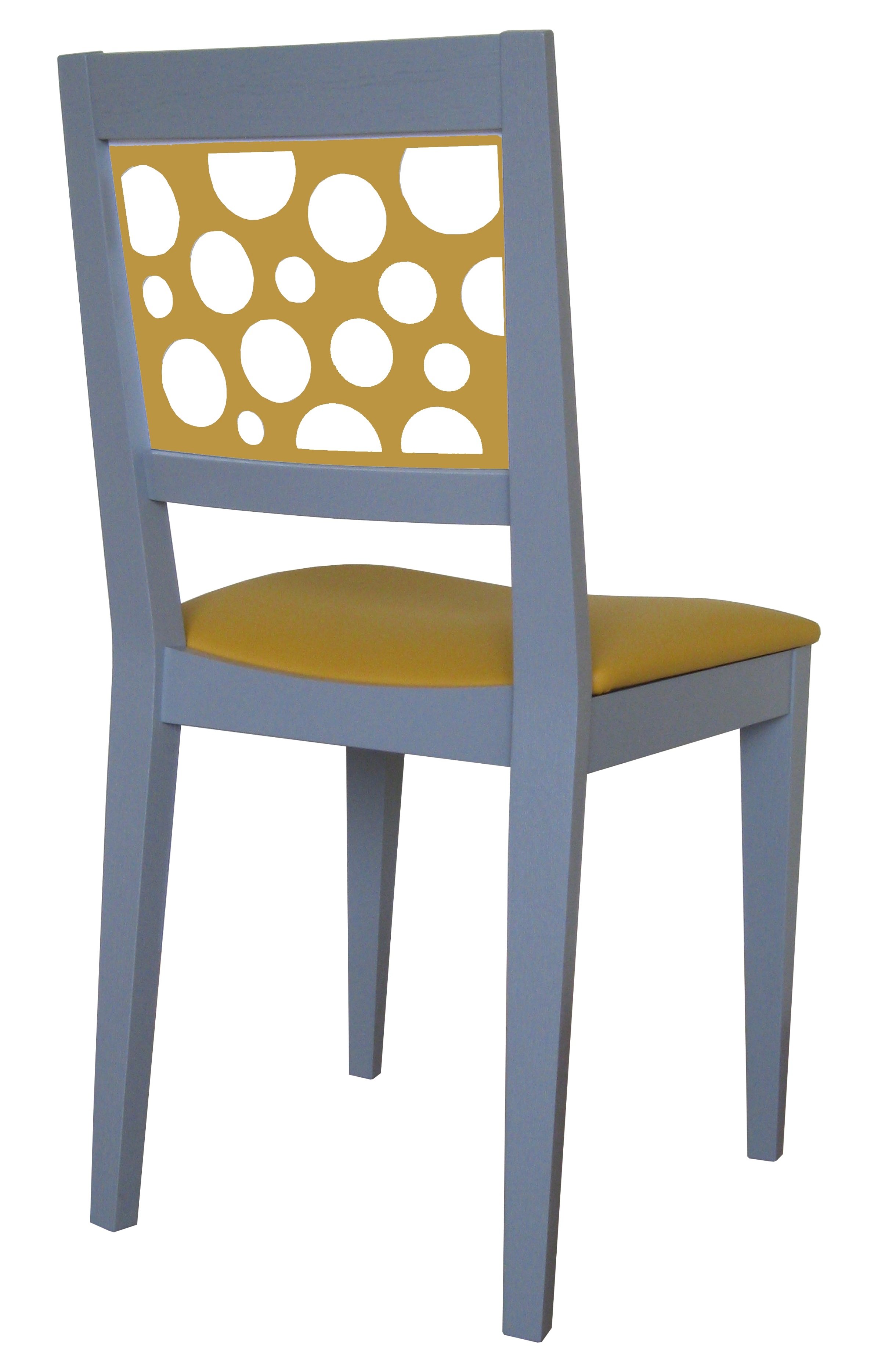 Chaise Julia en bois massif et métal - fabrication française - hêtre ou chêne avec finitions personnalisées_1