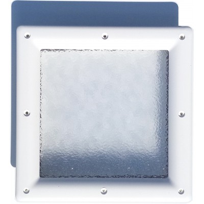 Hublot carré - MPM - en PVC blanc avec vitre plexi transparent ou granité - Dimensions extérieures 290 x 290 mm_1