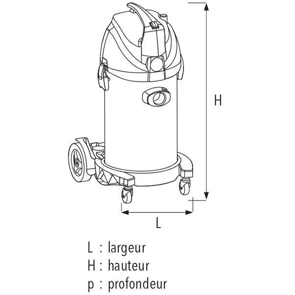 Jet 30 i - Aspirateur eau et poussières Sidamo - Cuve inox 35L - Filtre Classe M - 1450W_1