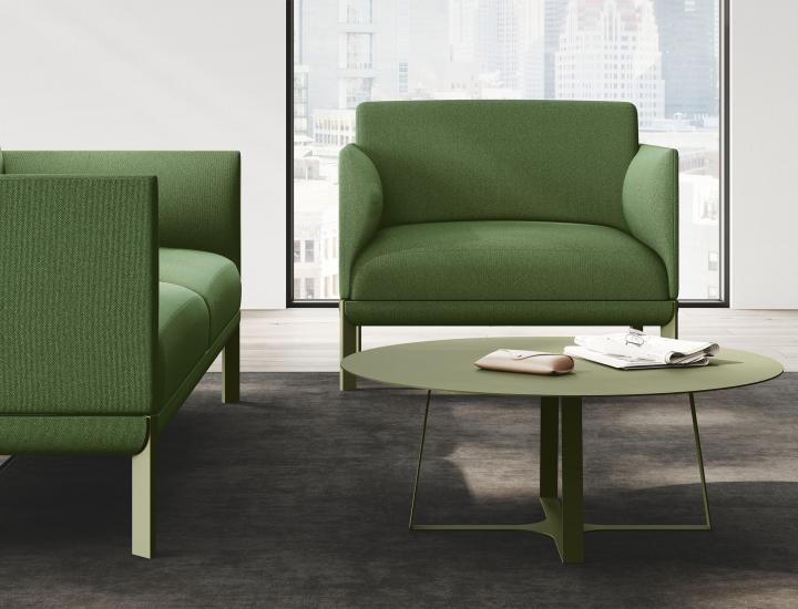 Sofa lounge  classique et moderne Festival à piètement en métal - ref : festival_1