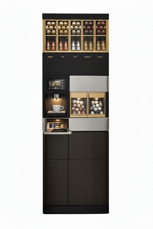 Système de distribution automatique de capsules de café intelligentes - Distributeurs automatiques en libre-service pour résidents_1