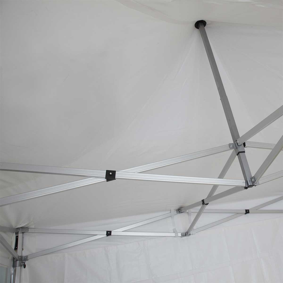 Tente pliante professionnelle 3x3m - Aluminium 50mm - Bâche 520g/m² - Norme M2 - Blanche_1
