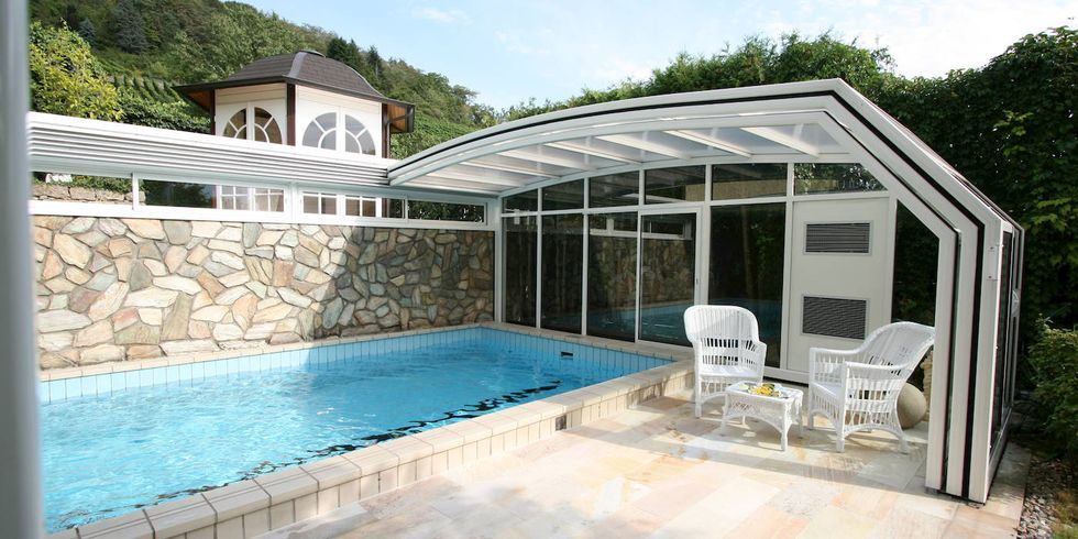 Piscine couverte avec abri mural motorisé Paradiso Venezia