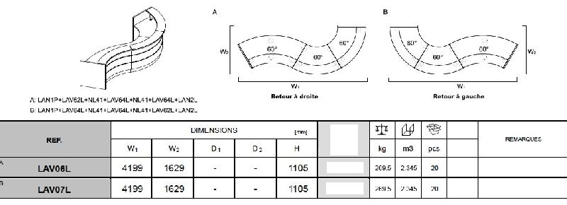 Bureau d'accueil Valde en forme de vague version haute - MDD - Blanc, Fushia brillant, Droite_1