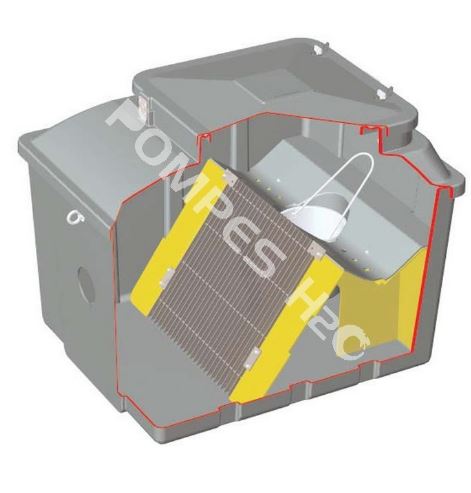 DG200U - Dégrilleur filtration avant fosse poste station de relevage 200L - Sebico_1