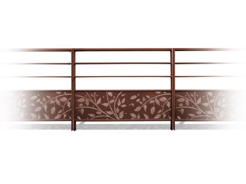 Gc3900 barrières urbaines - urban'nt - en acier - remplissage par tôle avec motifs micro-perforés_1