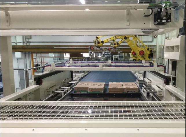 Lightning Bolt - Palettiseur automatique Clevertech France - Transfert de couche à 90° et changement de palette en hauteur_1