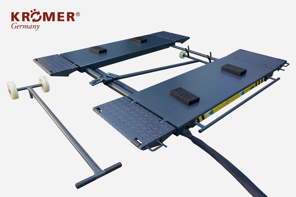 Pont élévateur à ciseaux compact, puissant et sécurisé - en anthracite X11_1