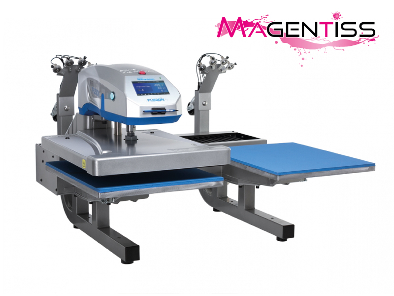 Presse à chaud pneumatique double plateau 40 x 50 cm pour un travail plus efficace et varié - STAHL'S HOTRONIX AIR DUAL FUSION IQ_1