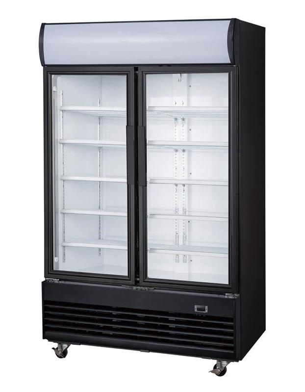 Vitrine réfrigérée murale pour produits frais en 2 portes - capacité 1300 litres  - r290 gaz écologique_1