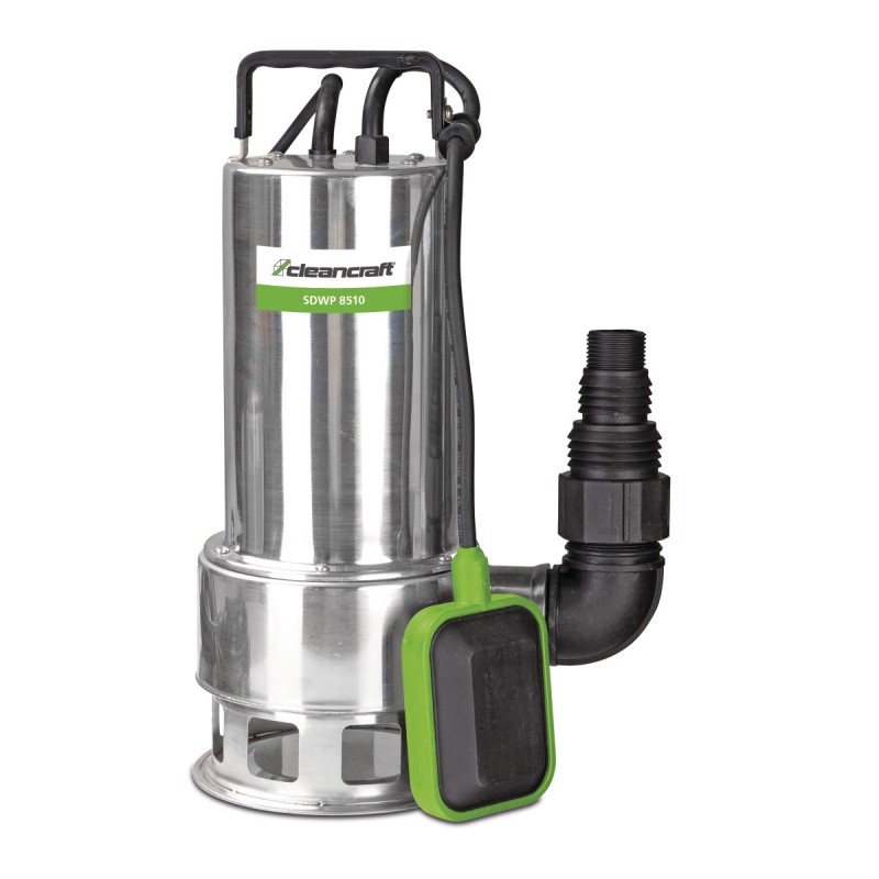 Kit d'inondation Cleancraft SDWP 8510 - Pompe vide-cave pour eaux chargées - Pompe en acier inoxydable avec accessoires de série_1