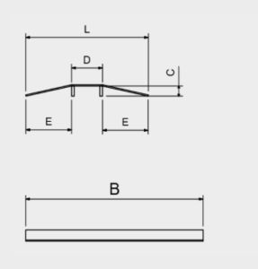 Leo40055 - Rampe de trottoir en aluminium antidérapant - Disset Odiseo - Poids 4 kg_1