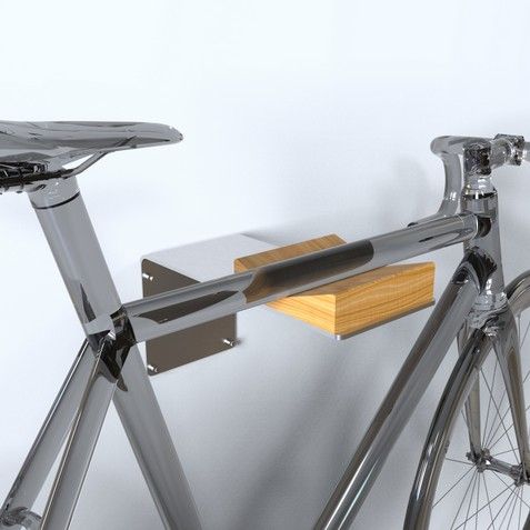 Porte vélos - insilvis - en acier inoxydable et bois massif_1