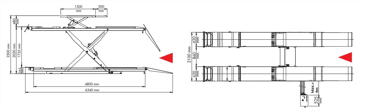R44ctltn pont elevateur a ciseaux pose  4.4t avec levage auxiliaire_1