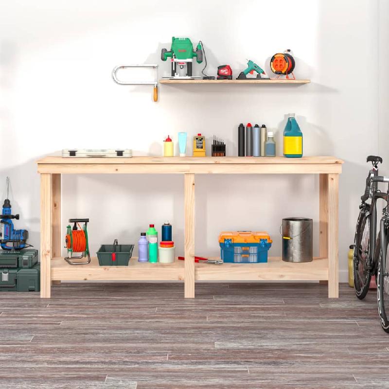 Vidaxl banc de travail 180x50x80 cm bois de pin massif 822511_1