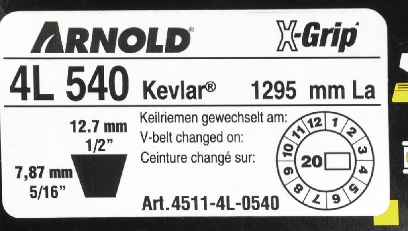 Courroie trapézoïdale X-Grip V - Type 4L540_1