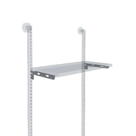 Console nickel brossé pour tablette Queen Vogue L.28cm - par 2 - en acier_1