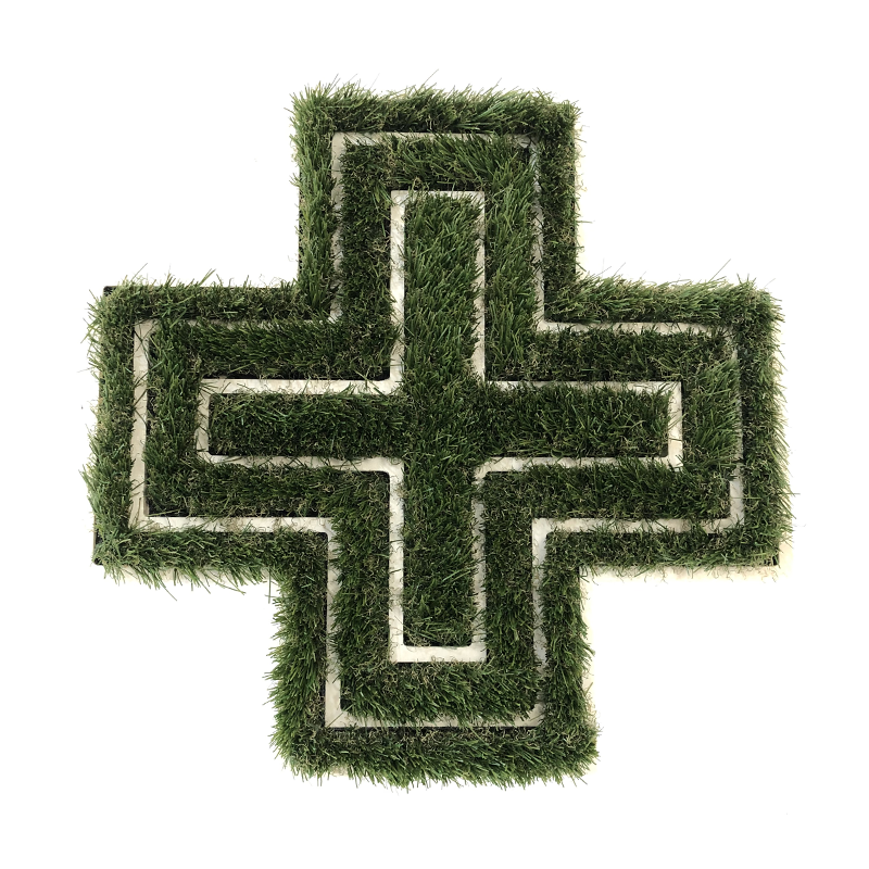 Croix de pharmacie végétales - Vert, Lichen scandinave pour l'intérieur uniquement, Style 4_1