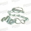 Support et goupille 11mm - référence PTA-A67704 - compatible Ferguson TE20, TEA20, TED20, TEF20, FE35 et Massey Ferguson 35 à 825_1