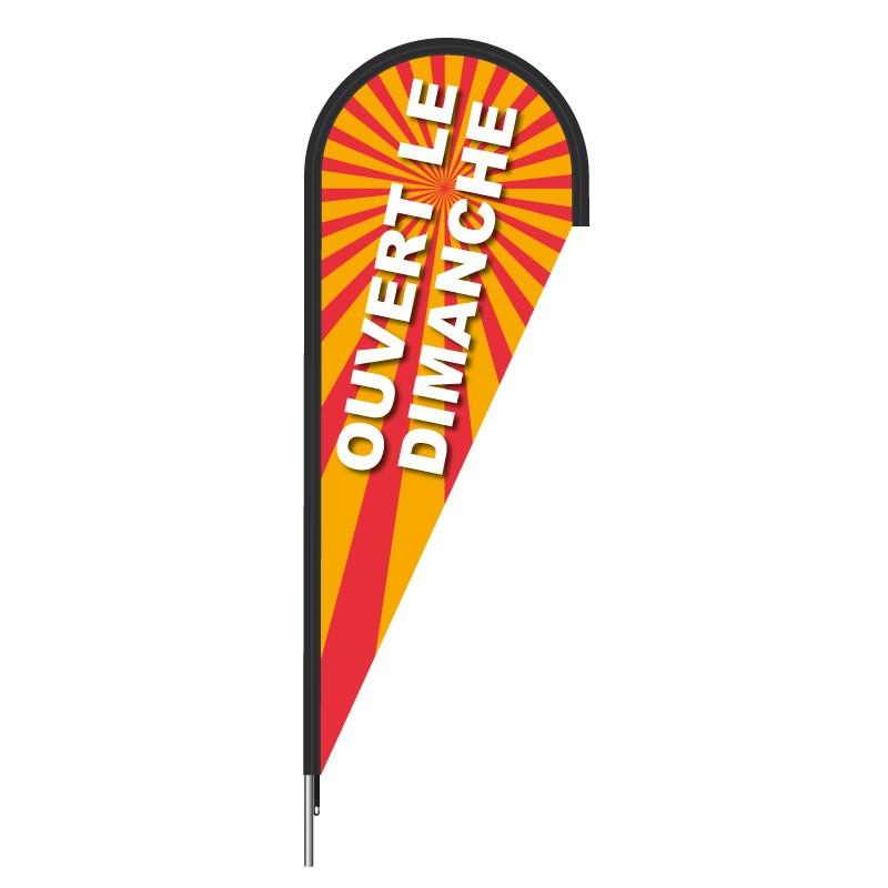 Beach flag - Forme arrondie, déjà imprimé - VELOS_1