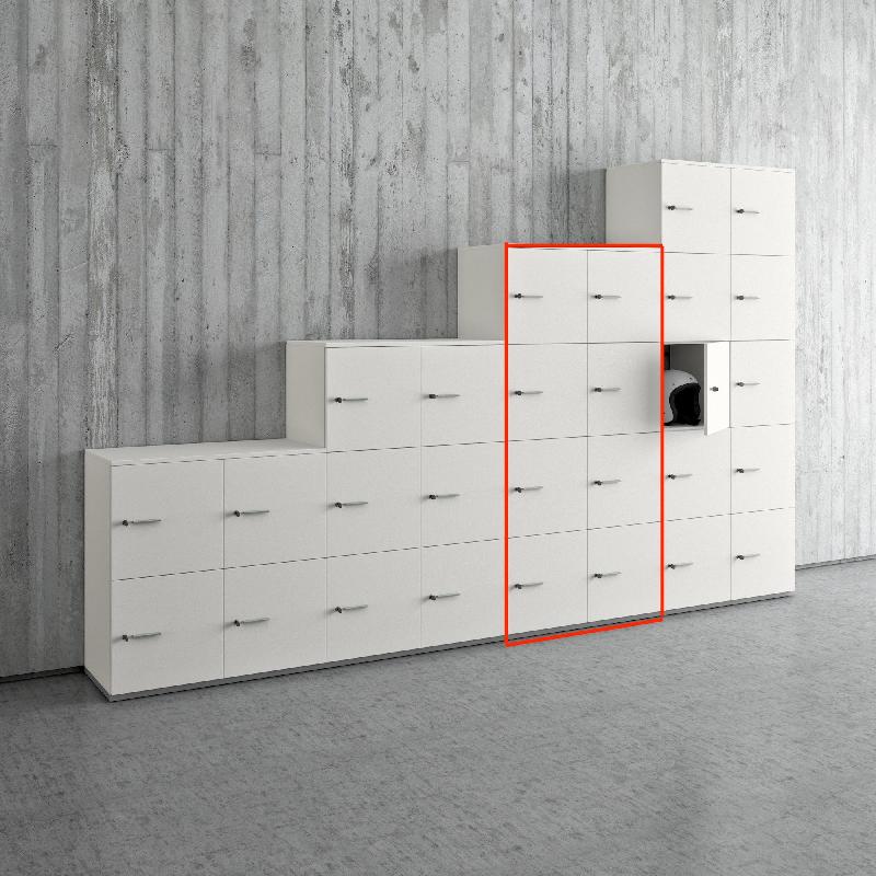 Casiers de rangement modulaires - QUADRIFOGLIO - A clé, 2 x 4 cases_1