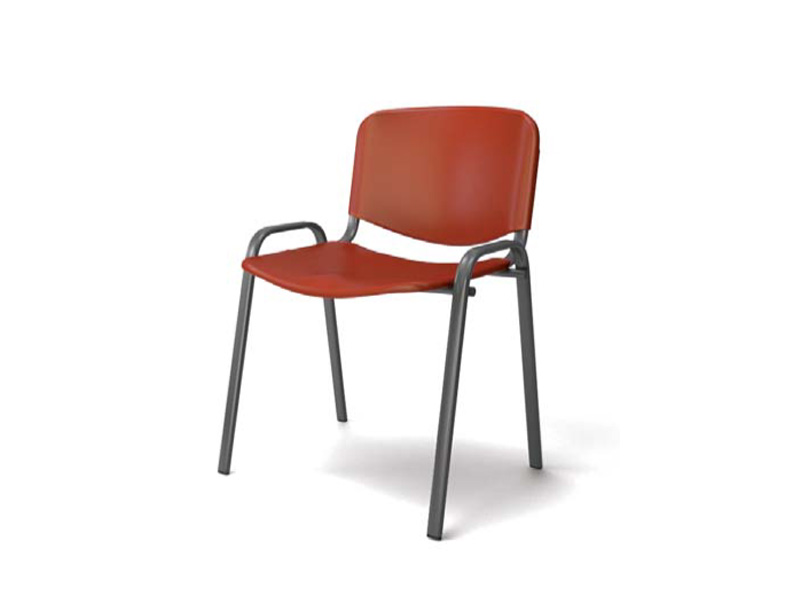 Chaise de collectivité Domoto - empilable 12 chaises - assise en polypropylène et piètement acier graphite_1