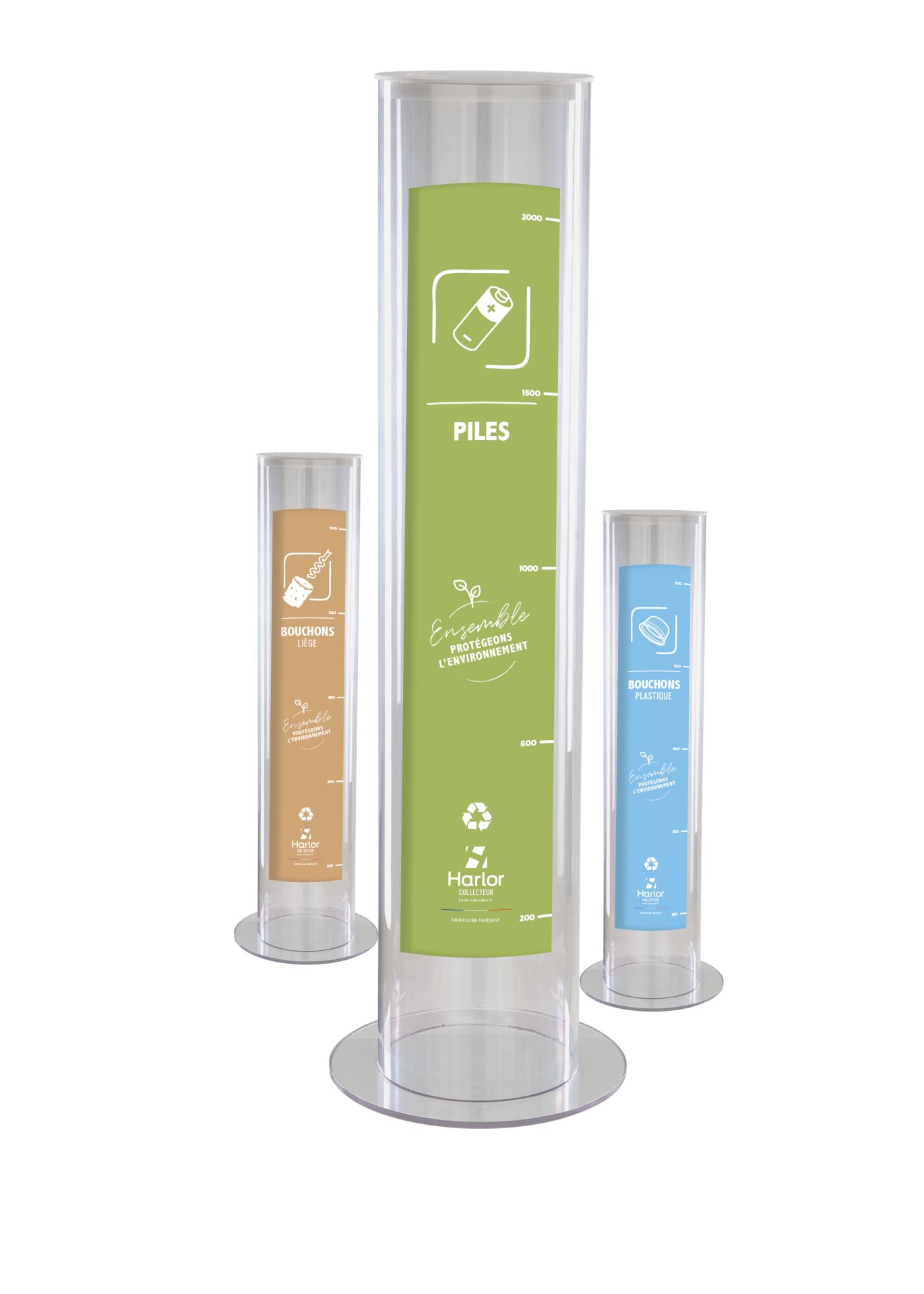 Collecteur petit modele noir sur socle pour piles usagees_1