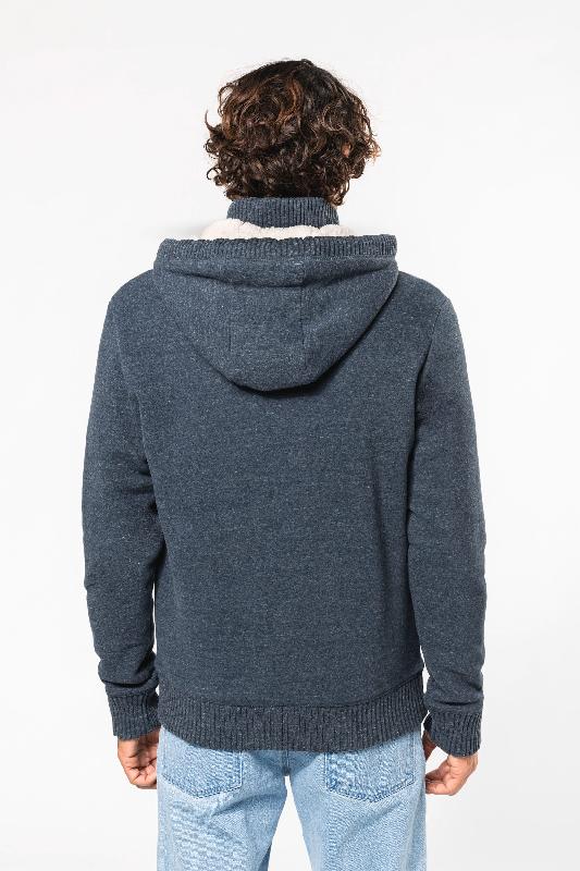 Veste vintage molleton doublée sherpa homme - Réf: KV2312 - Kariban - Look vieilli unique_1