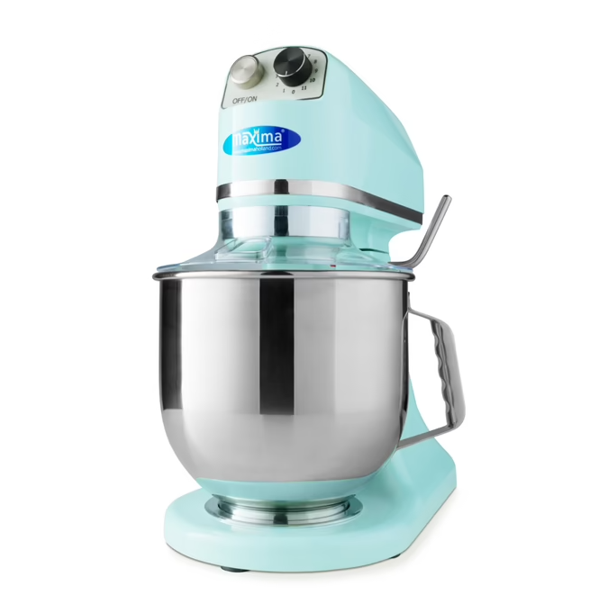Mixer planétaire - 7 L - jusqu'à 2 kg de pâte - bleu | Maxima - 09300152_1
