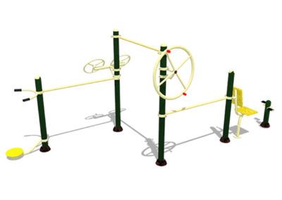 Parcours de santé - pack de promotion 4D - sports urbains - dimensions : 135 cm x 50 cm x 135 cm - Dubpack 4D_1