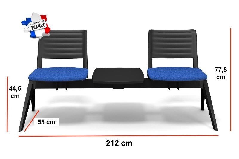 Poutre d'accueil mixte Smash - Sokoa - Bleu, 2 places + 1 tablette_1