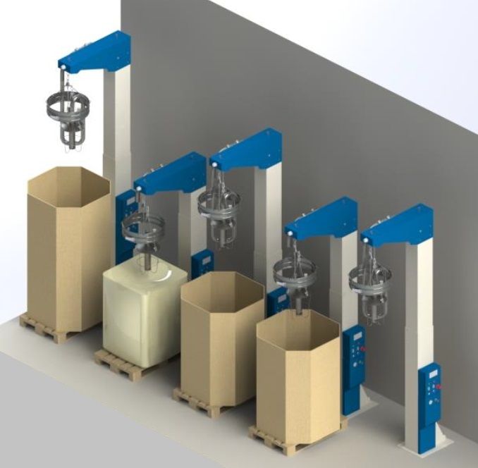 Station de vidange big-bag et octabin automatique - pour produits granulés, broyés et poudres fluides_1