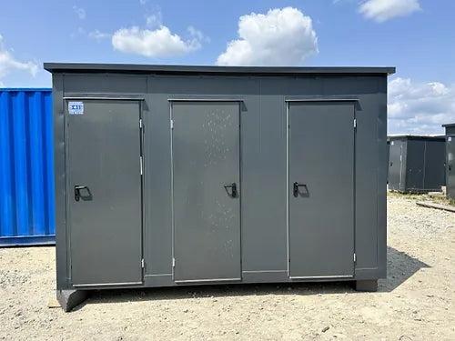 Conteneur sanitaire - 3 cabines indépendantes : toilettes, urinoir, chauffe-eau, douche_1