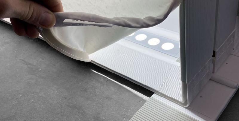 Écran textile rétroéclairé amovible et léger - éclairage LED - impression recto/verso_1