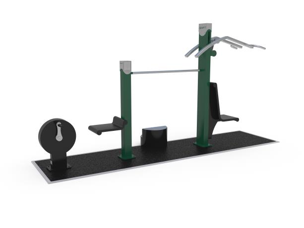 Équipement de fitness extérieur - Denfit Gym Combi 5 - 8065119 - Hags - Spécifications complètes_1