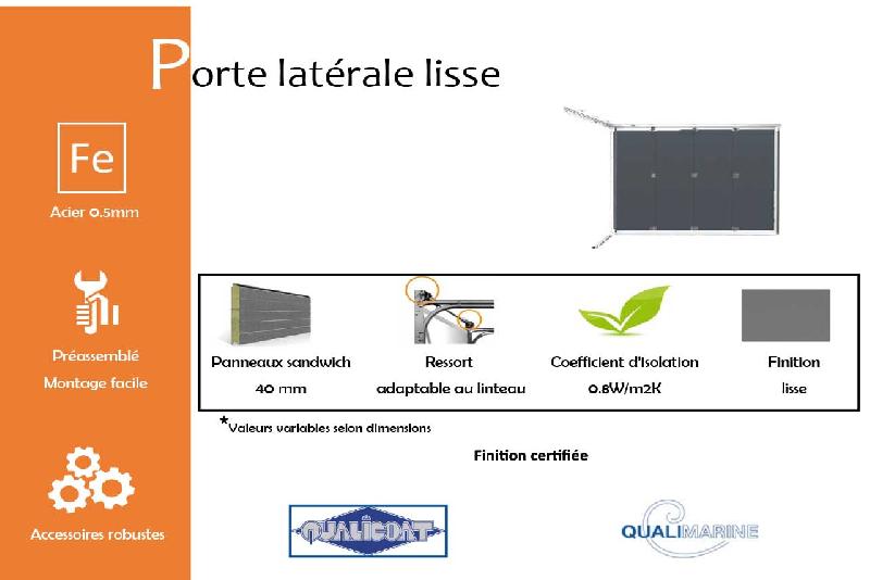 Porte de garage latérale lisse - 4000 / 2100_1