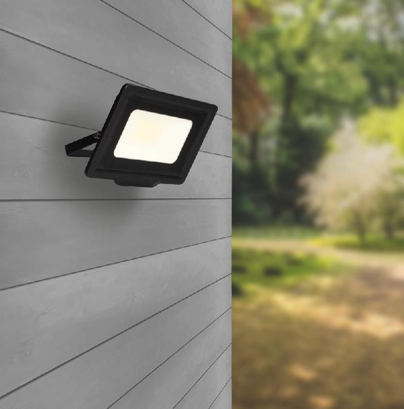 Projecteur mural slim KALI 20W 1700lm - noir mat - verre trempé et IP65 pour extérieur_1