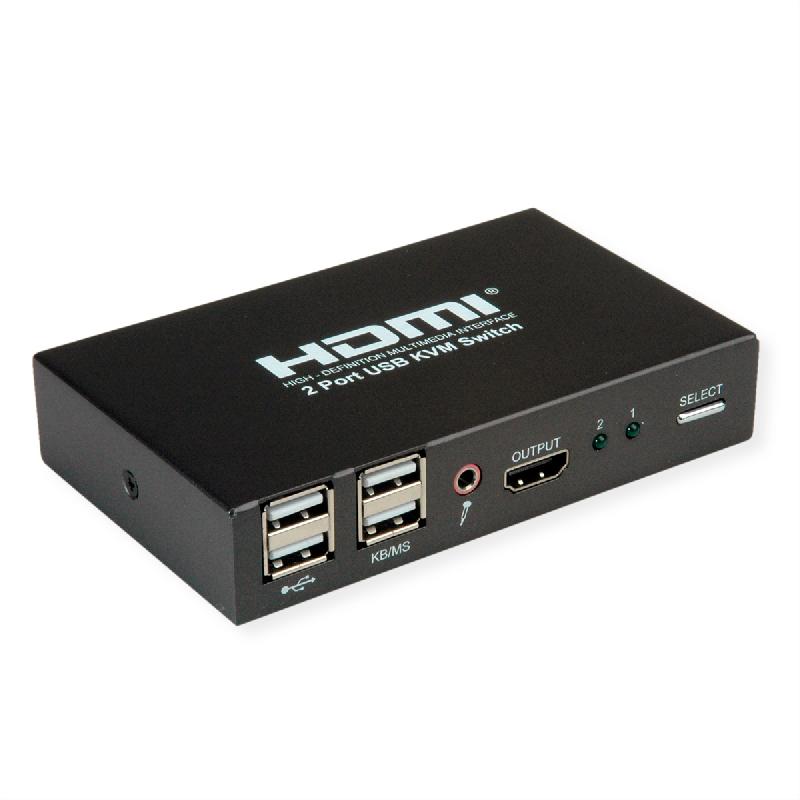 Roline switch kvm, 2 pcs, hdmi 4k, usb_1