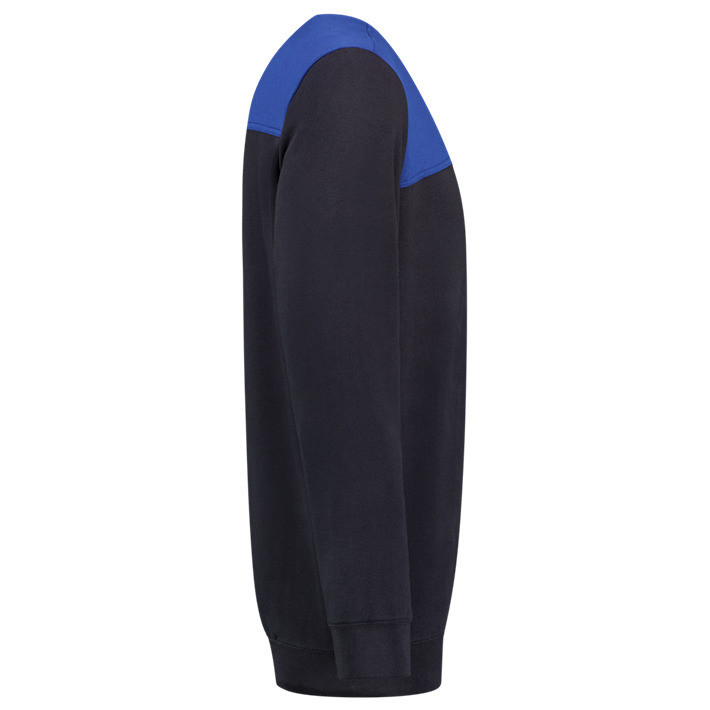 SWEAT BICOLORE coutures bleu marine / royal_1