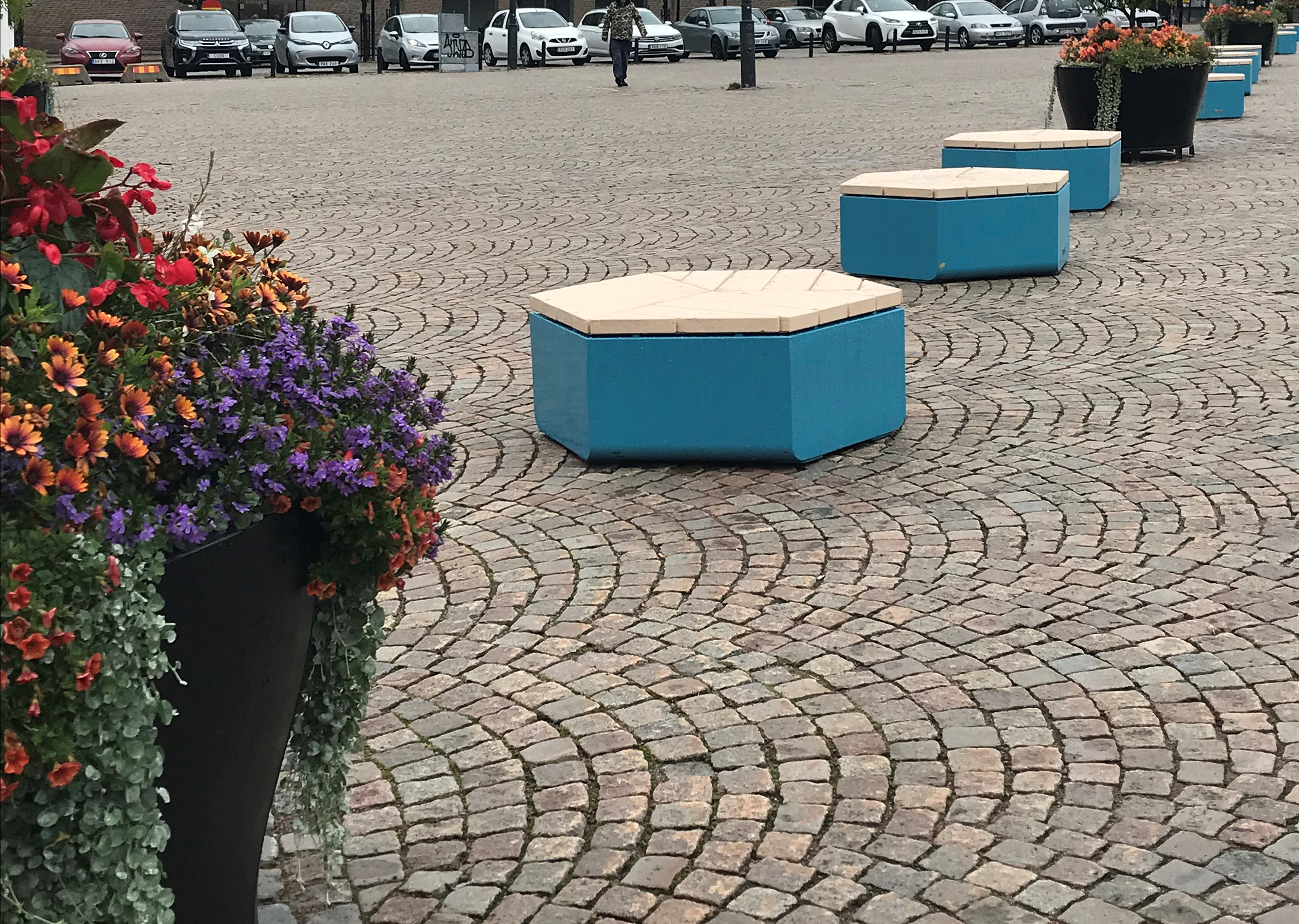 Accessoire pour banc public Seat Rosenlund réf 8079649 - Hags - 600x600 mm - Montage 1h_1