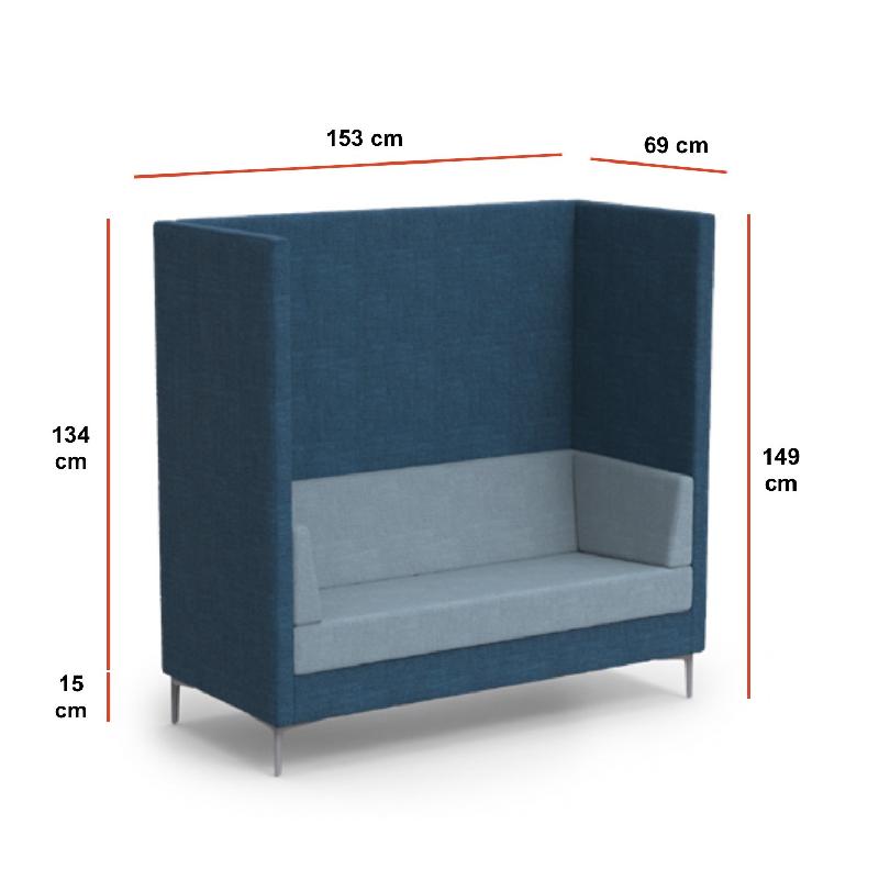 Canapé 2 places Push mono-color - Mobel Linea_1