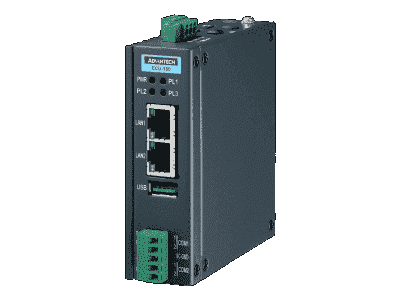 Passerelle IoT ECU-150-12A Advantech - 2 x RJ45, 2 x COM, 1 x USB, WISE-IoT/EdgeLink, 250 drivers PLC/CNC_1