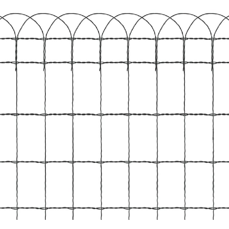 Vidaxl bordure de pelouse fer enduit de poudre 10x0,65 m 141073_1