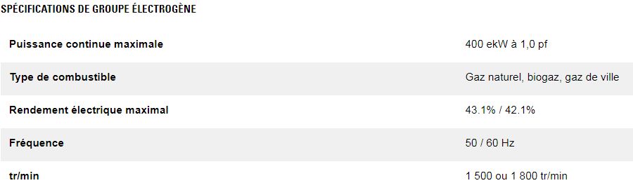 Cg132b-8 400 kw groupes électrogènes industriel à gaz - caterpillar -puissance continue maximale 400 ekw à 1,0 pf_1