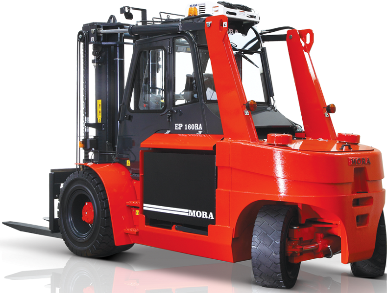Chariot élévateur électrique compact Mora - 15 à 16 tonnes - Batterie 80V/96V - Mât grande visibilité_1