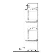 Distributeur français de gel hydroalcoolique - Borne mécanique en acier thermolaqué - Version adulte et enfant_1